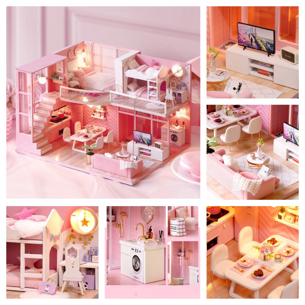 Nhà Búp Bê DIY - Dream Angel L-026 ( Tặng Kèm Mica + Keo )