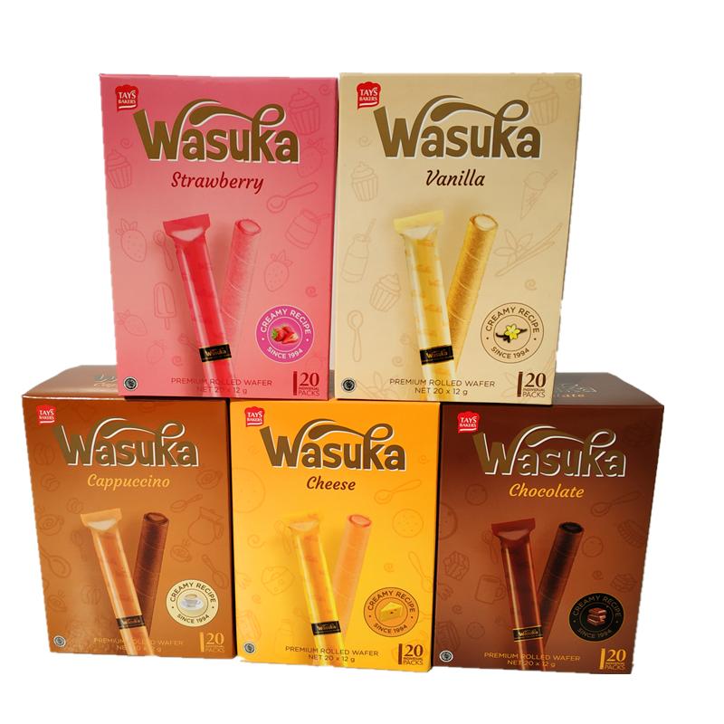 Bánh Wasuka Premium Rolled Wafer 240g (20 cái) - Vanilla