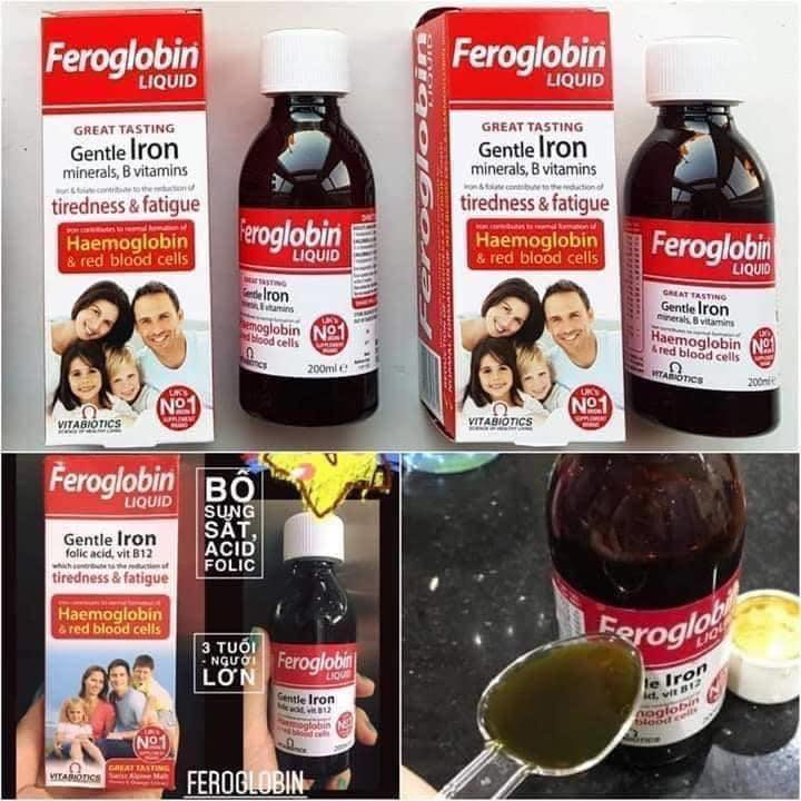 Sắt dạng nước Feroglobin 200ml (Anh Quốc)