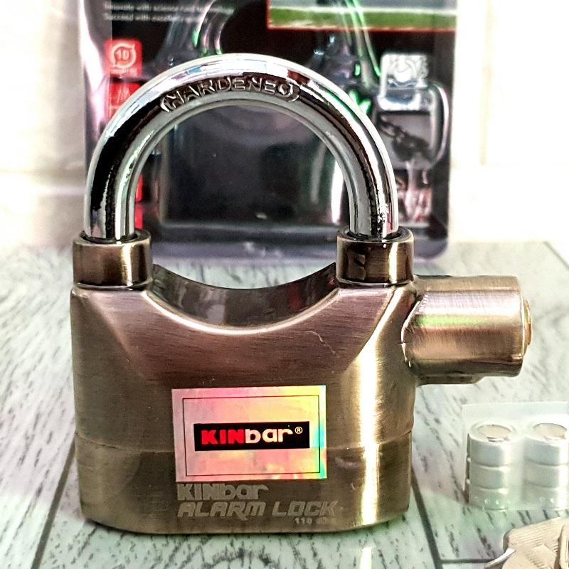 Ổ khóa báo động chống trộm Kinbar Alarm Lock móc ngắn còi báo động 110 dB ( vàng )