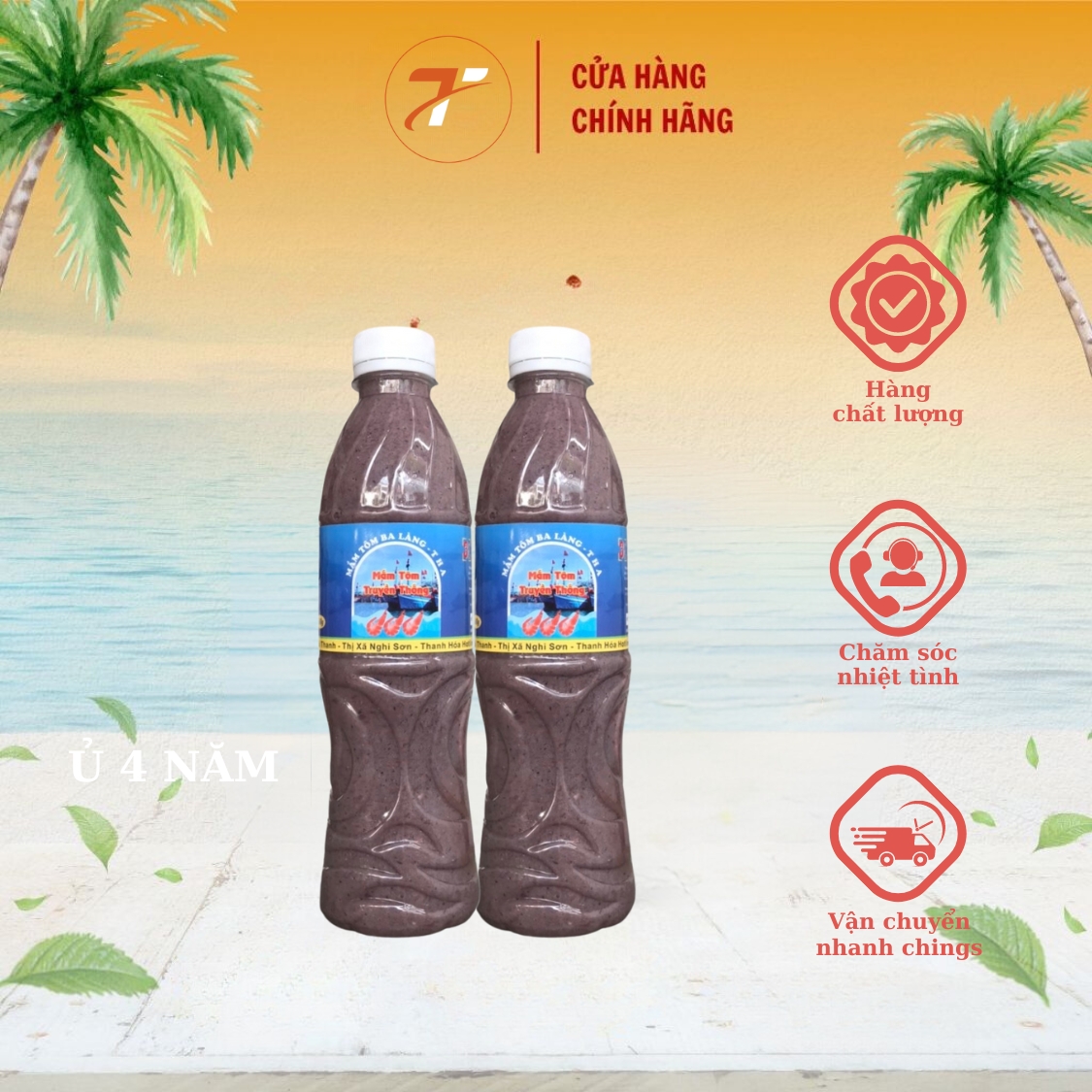 {Combo} mắm tôm ba làng THA chai 500g đặc sản ba làng thanh hoá