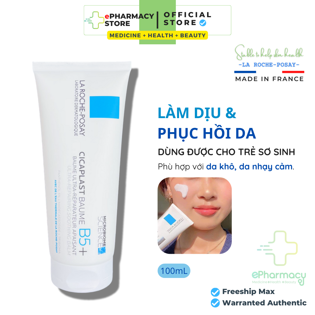 LA ROCHE POSAY Kem dưỡng B5+ LA ROCHE POSAY Cicaplast Baume B5+ Soothing Repairing Balm làm dịu phục hồi da