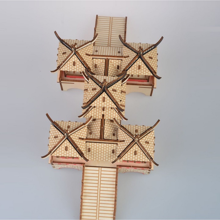 Đồ chơi lắp ráp 3D gỗ mô hình Lotus Bridge cắt laser