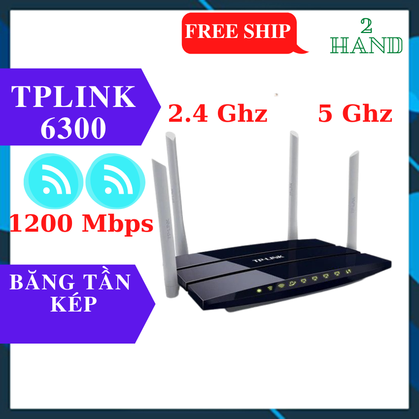 [BẢO HÀNH 12T] Modem wifi TPLINK - router wifi tplink  xuyên tường băng tần kép AC 1200 Mbps, bộ phát wifi tplink 4 râu, cục phát wifi, thiết bị phát sóng wifi xuyên tường wifi tplink