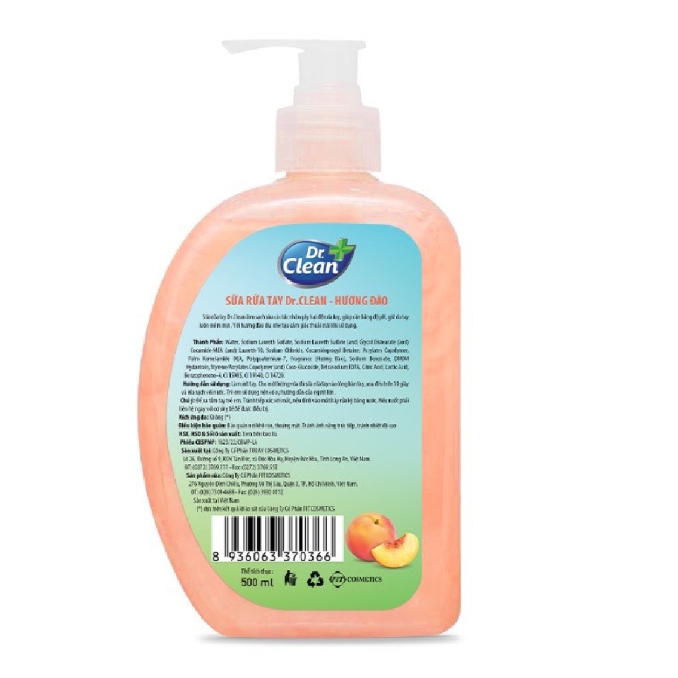 Nước rửa tay Dr clear 500g