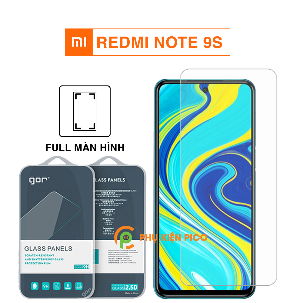 Kính cường lực Redmi Note 9 Pro full màn hình chính hãng Gor dùng chung với mọi loại ốp lưng - Dán màn hình Xiaomi Redmi Note 9 Pro