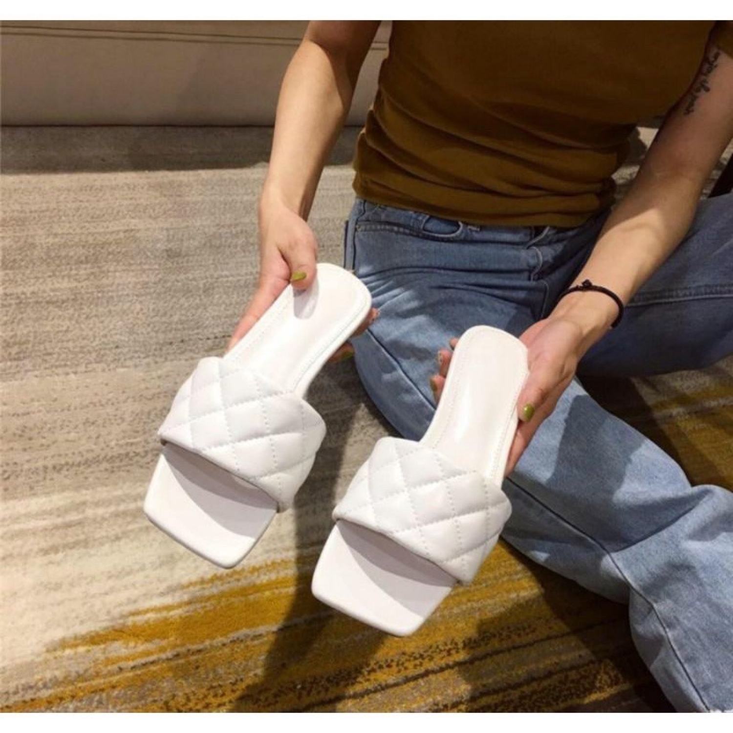 [Mã FAWEEKDAY2 giảm 10000 đơn 50000] Dép quai may chéo có bigsize 35-43