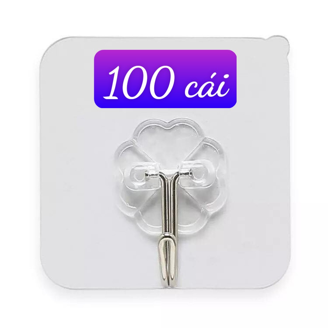 Set 100 móc dán tường siêu chắc 5*5cm