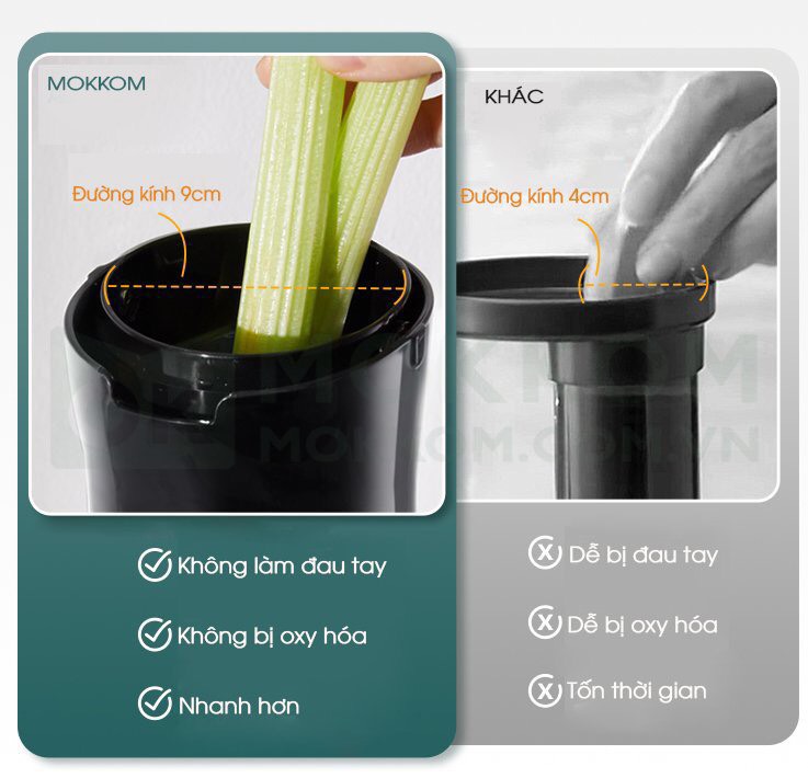 Máy Ép Chậm Mokkom MK-199 Hàng Chính Hãng