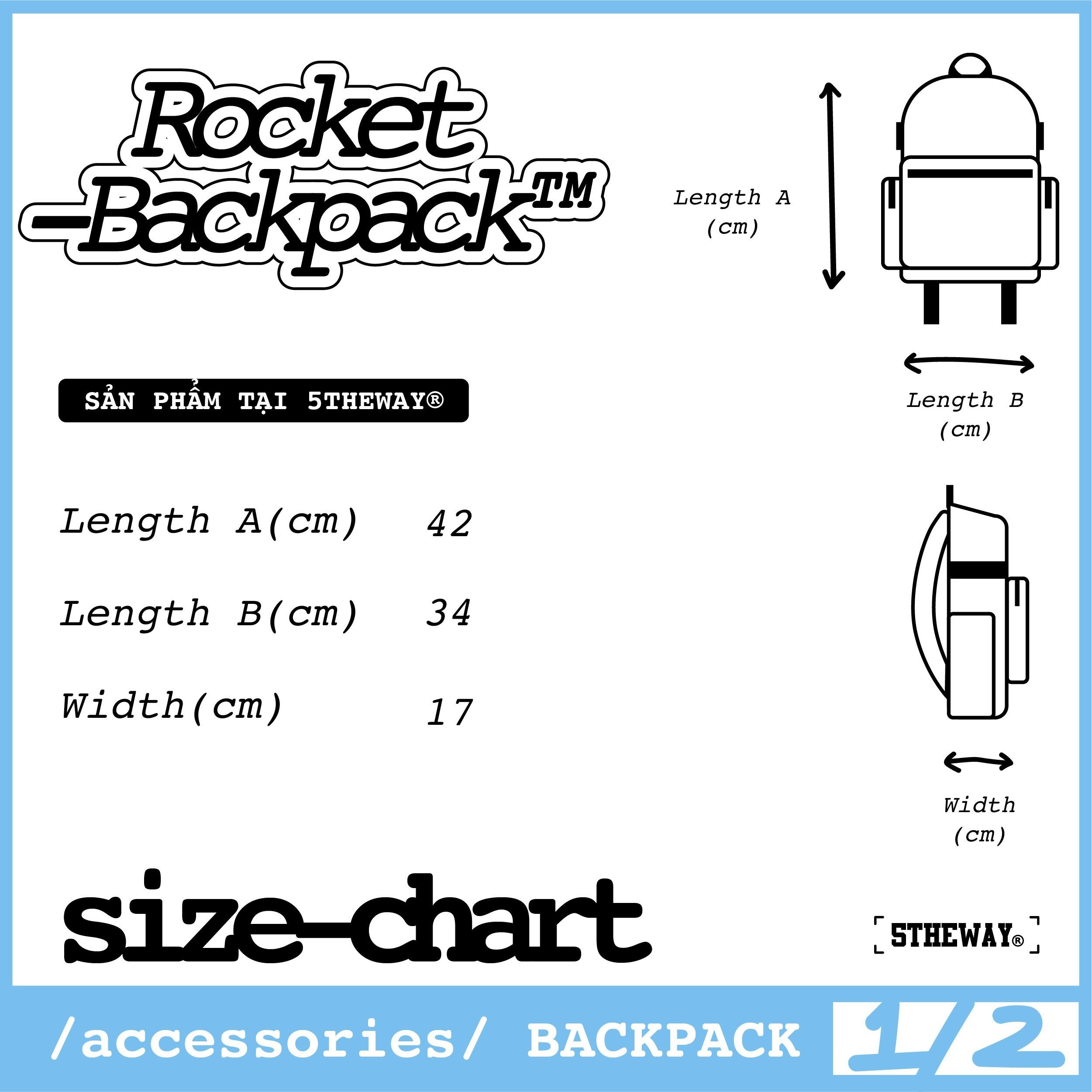 BALO 5THEWAY® /solid/ ROCKET BACKPACK™ in BLACK aka Balo Đen