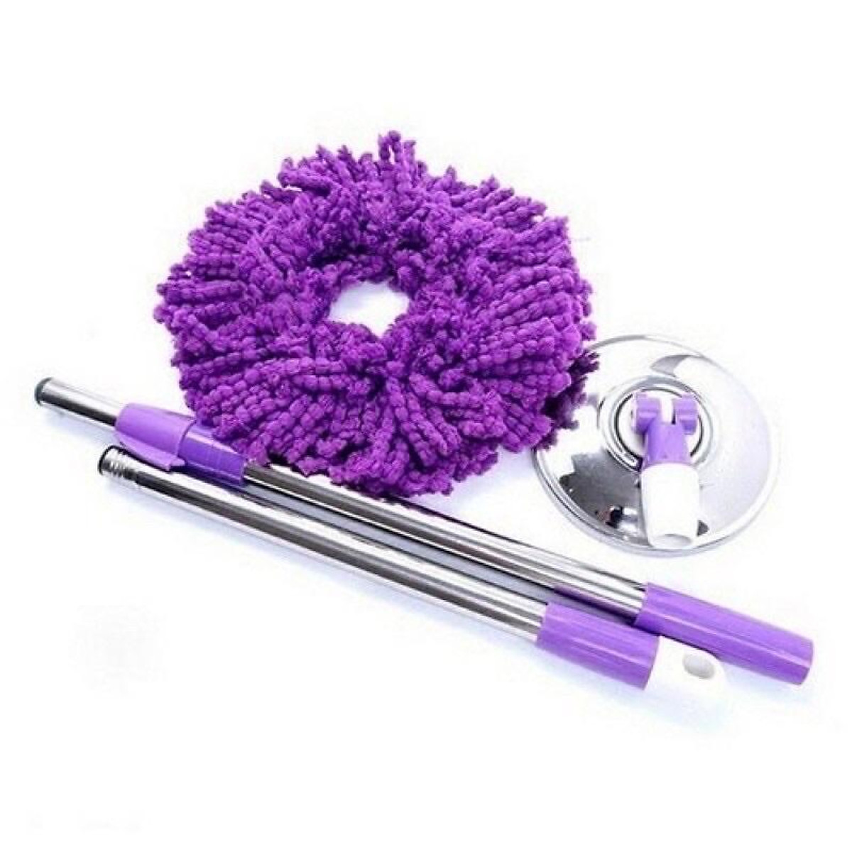 CÂY LAU NHÀ MÂM INOX XOAY 360 ĐỘ, BÔNG LAU SIÊU THẤM HÚT, LAU KHÔ CỰC NHANH - CÂY LAU NHÀ ĐỒ BỀN CAO CẤP - TẶNG KÈM BÔNG LAU THEO CÂY