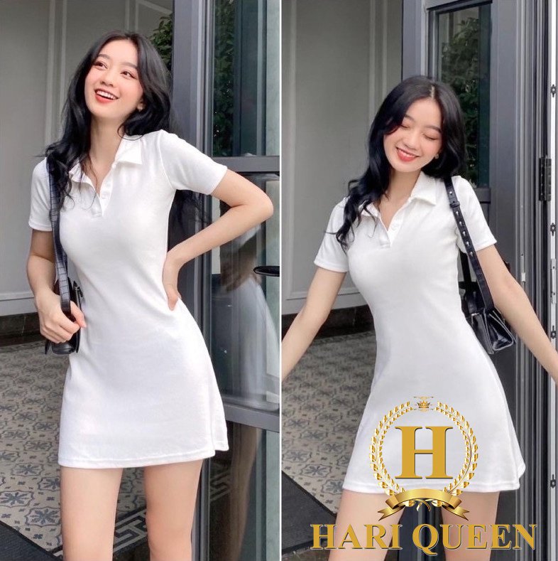 VÁY POLO CỔ BẺ TRƠN HSU1