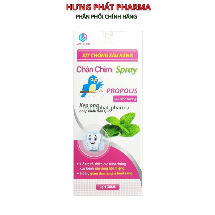 Xịt chống sâu răng Chân chim Spray - giảm đau răng , ê buốt (Lọ 30ml )
