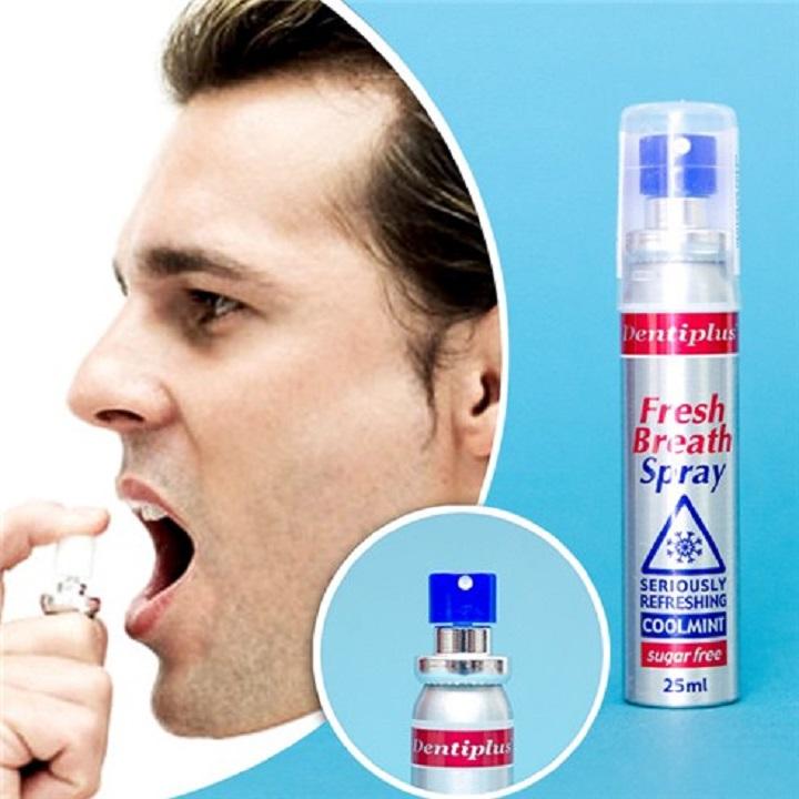 [HCM]Chai Xịt Thơm Miệng Dentiplus 25ml Hương Bạc Hà giúp diệt khuẩn làm sạch và thơm miệng mang lại hơi thở tinh khiết ngăn ngừa hôi miệng sau khi ăn