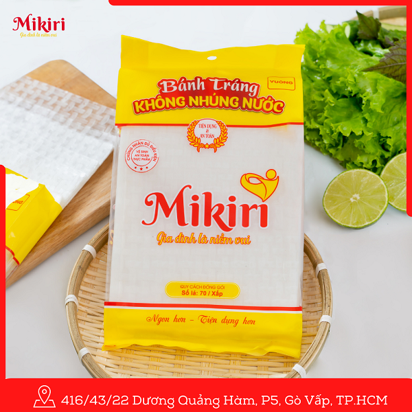 Bánh tráng mỏng Mikiri (2 xấp bv * 70 lá)