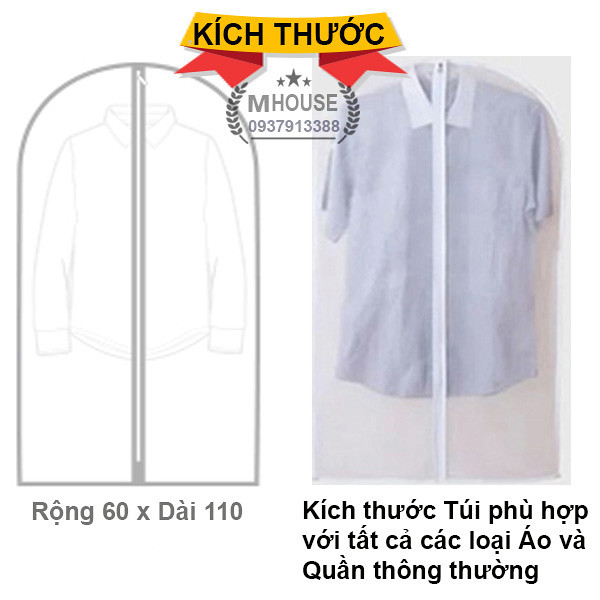 Túi Bọc Quần Áo Chống Bụi Bảo Vệ Quần Áo