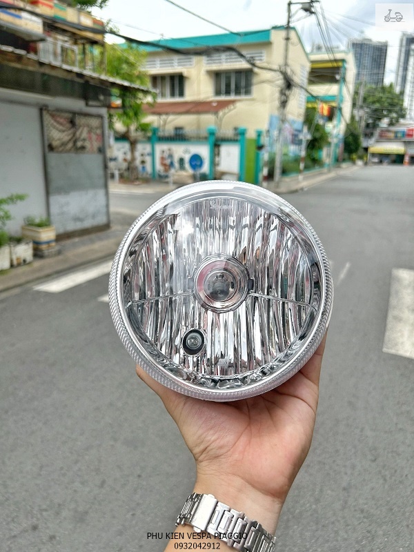 Đèn pha tròn cho vespa lx kèm bóng