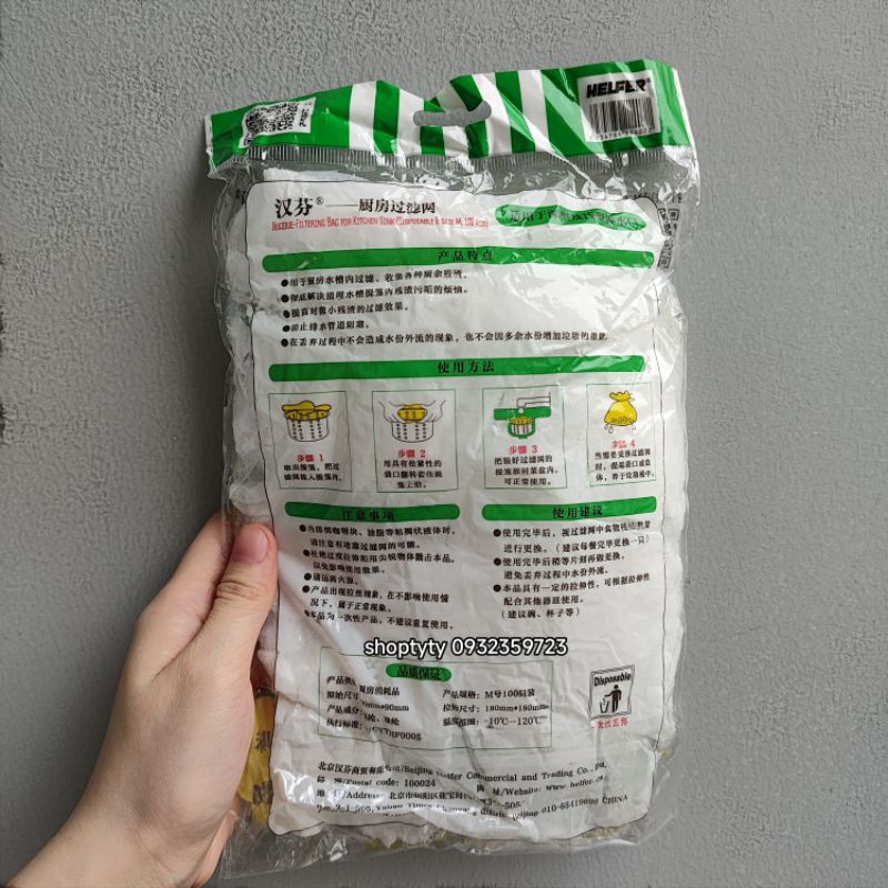 Túi 100 Chiếc Túi Bọc Đựng Lọc Rác Bồn Rửa Chén Bát