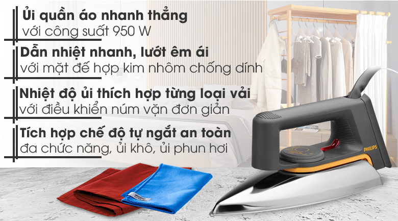 Bàn Ủi Khô Philips HD1172