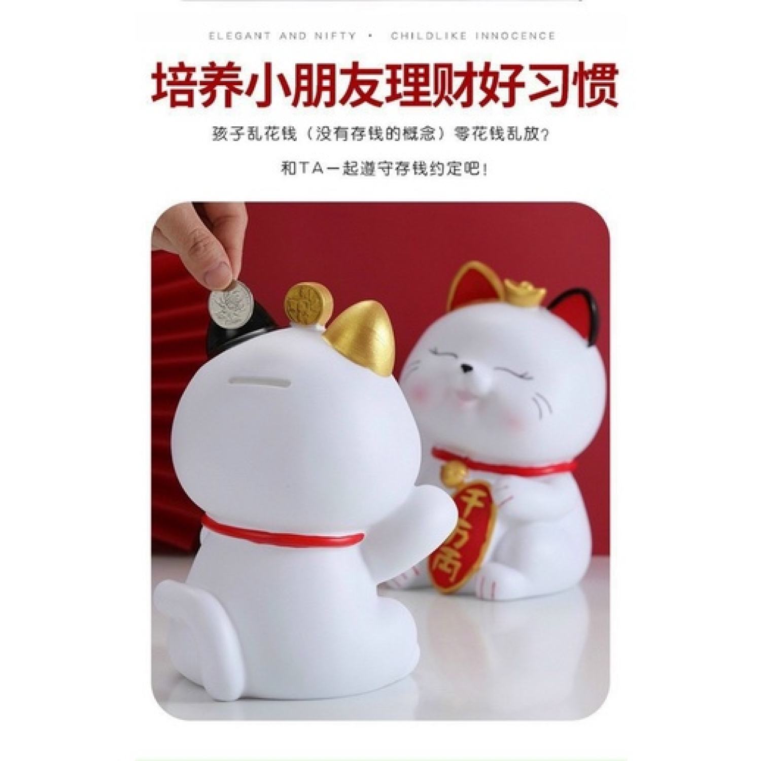 Heo đất tiết kiệm hình mèo thầƞ Եài dễ thương