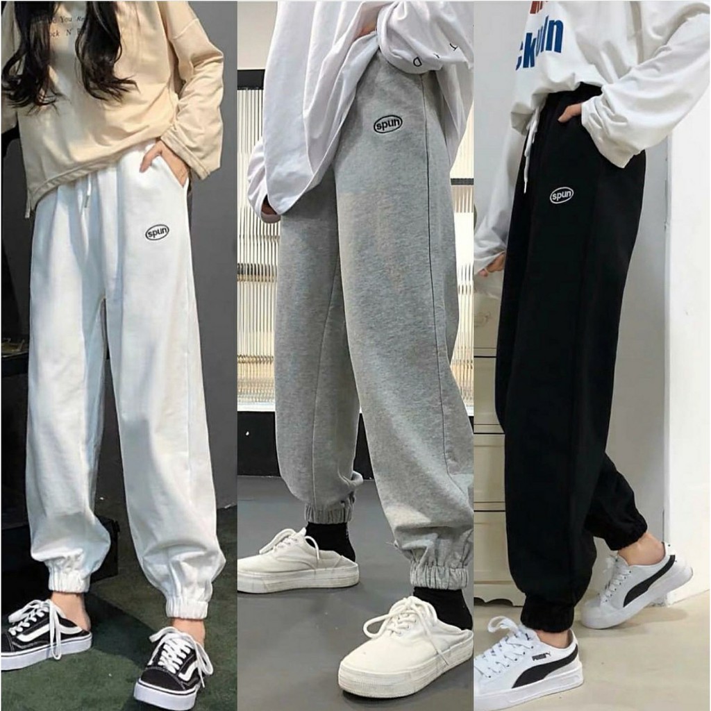 Quần Jogger Nỉ Thêu SPUN Ulzzang