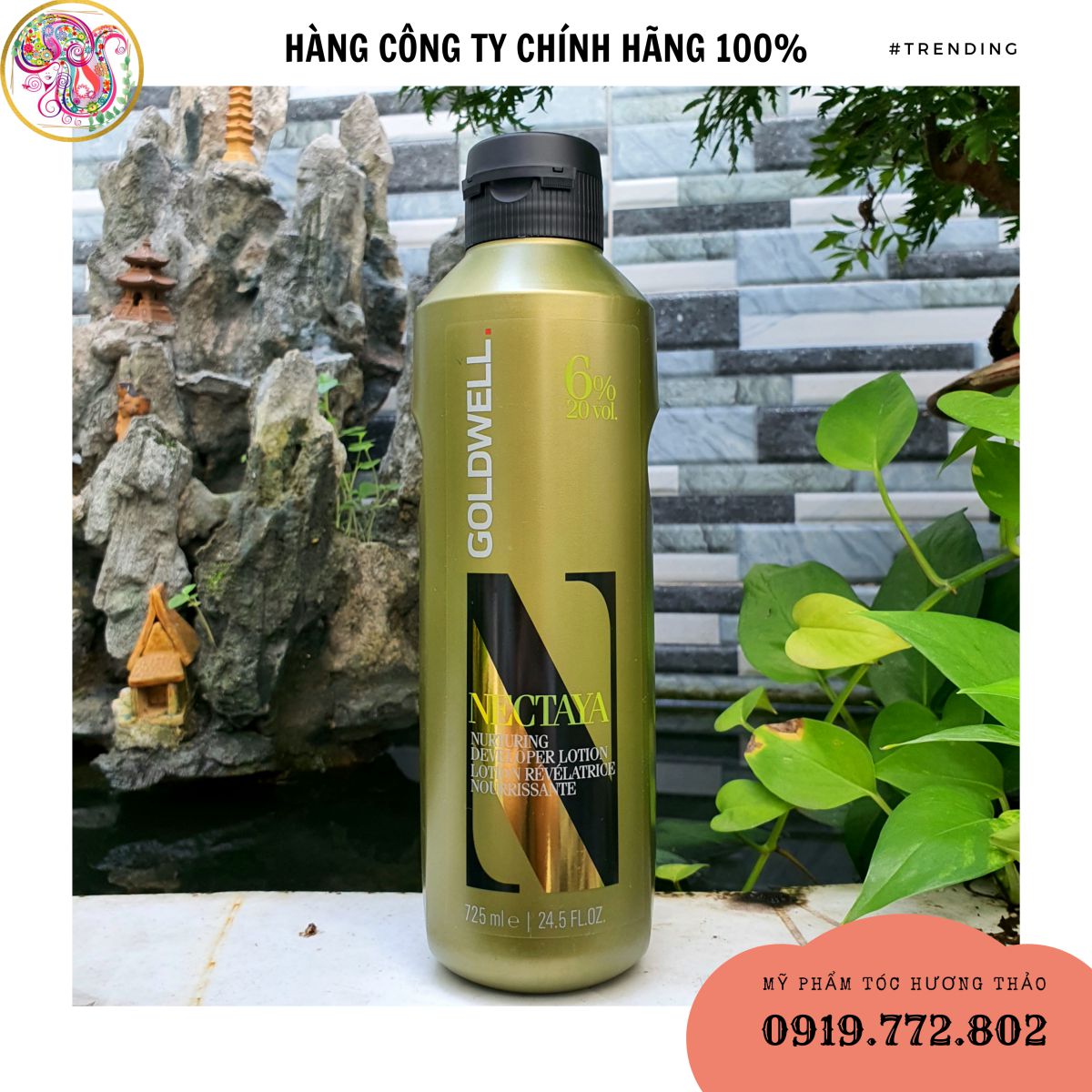DUNG MÔI PHA MÀU NHUỘM TÓC GOLDWELL OXY NECTAYA 725ML (3%, 6%, 9%, 12%)