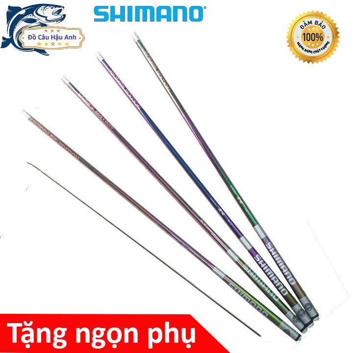 Cần câu tay shimano 5h 3m6 4m5 5m4 6m3 tặng kèm ngọn phụ