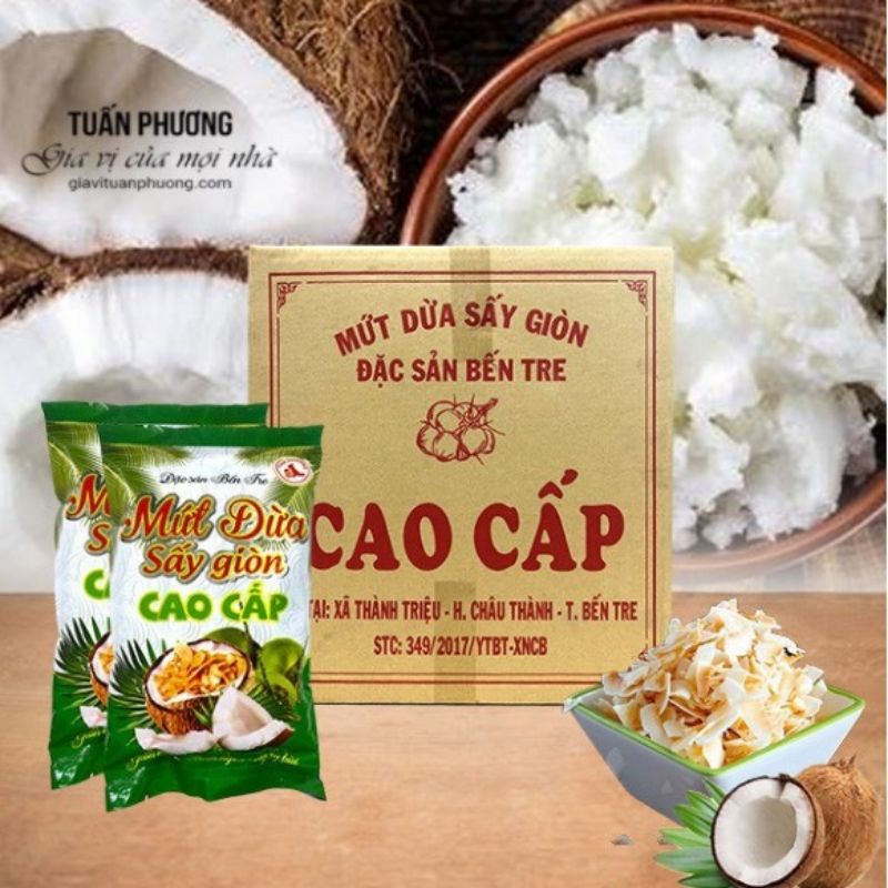 200g MỨT Dừa sấy giòn có đường thơm ngon