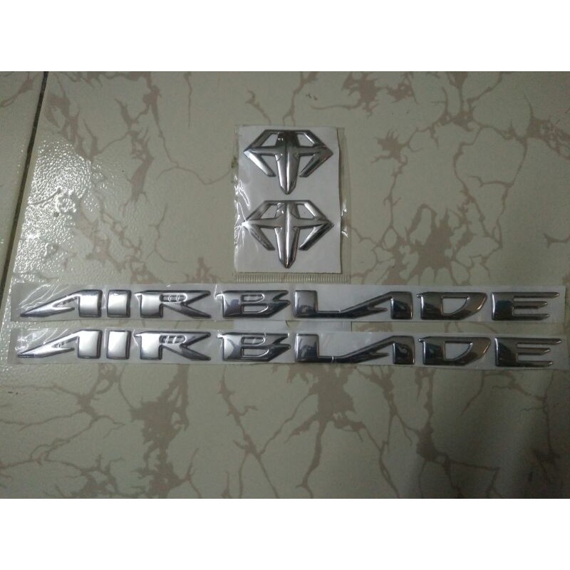 Tem nổi airblade + logo kim cương bạc