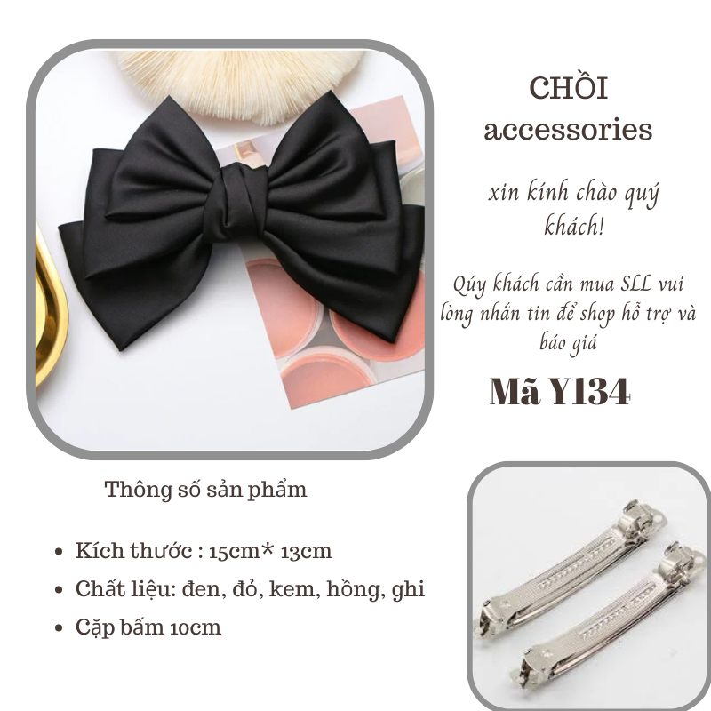 Cặp tóc nơ nhiều tầng cặp tóc nữ cặp sau phồng đáng yêu - Y134
