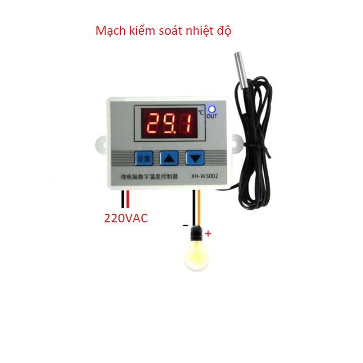 Bộ điều khiển nhiệt độ xh-w3002 ac 220v