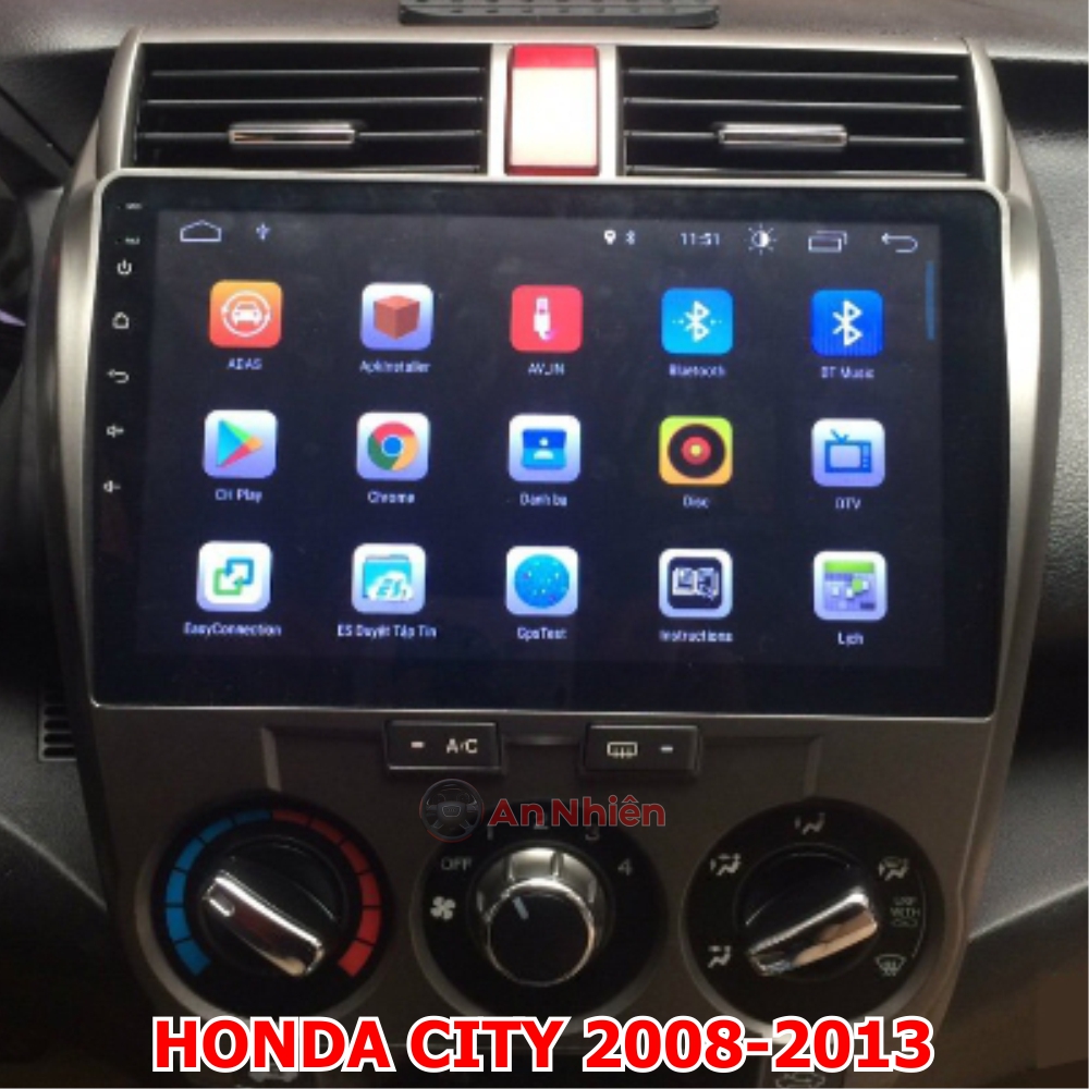 [Kho Hải Phòng] Màn Hình Android 10 inch Cho Xe HONDA CITY - Có GPS Chỉ Đường Bằng NaviTel, điều khiển giọng nói, điều khiển vô lăng, Xem Camera Lùi - Đầu DVD Android Có Tiếng Việt, Tặng Kèm Mặt Dưỡng Giắc Zin C