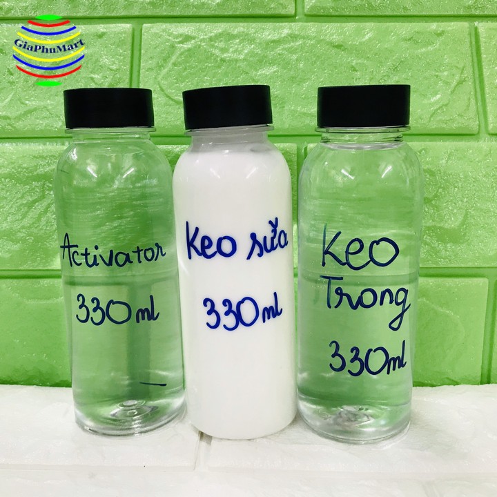 Combo 3 chai nước làm Slime - Nguyên liệu Slime