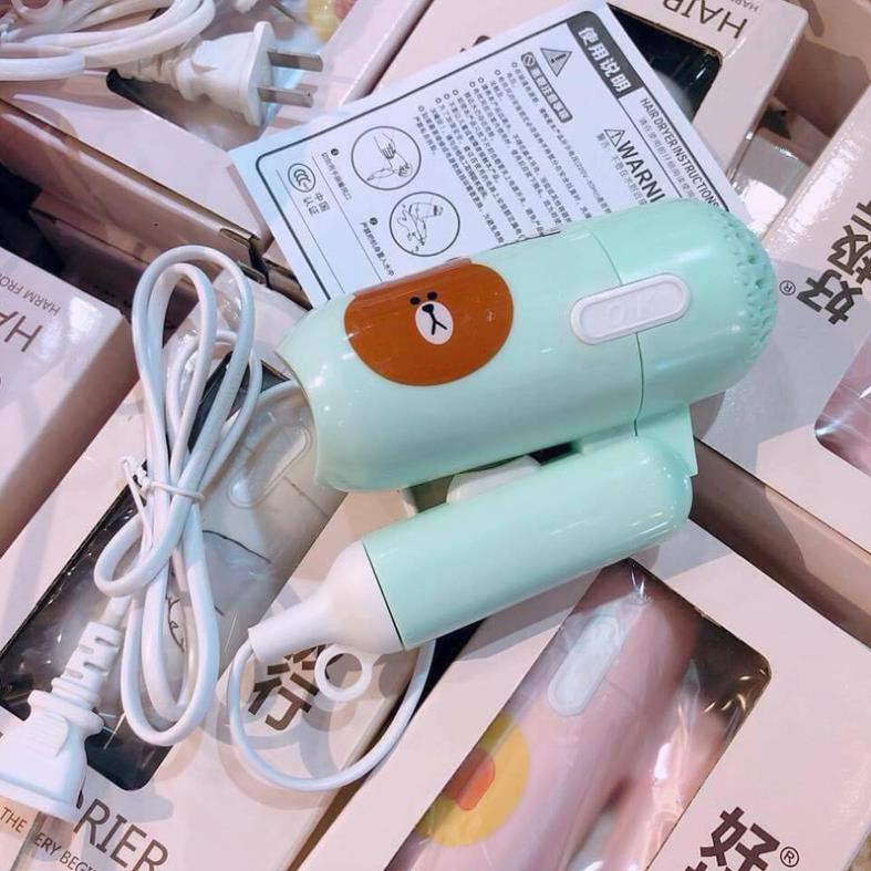Máy sấy tóc mini 2 chế độ gấp gọn siêu kute
