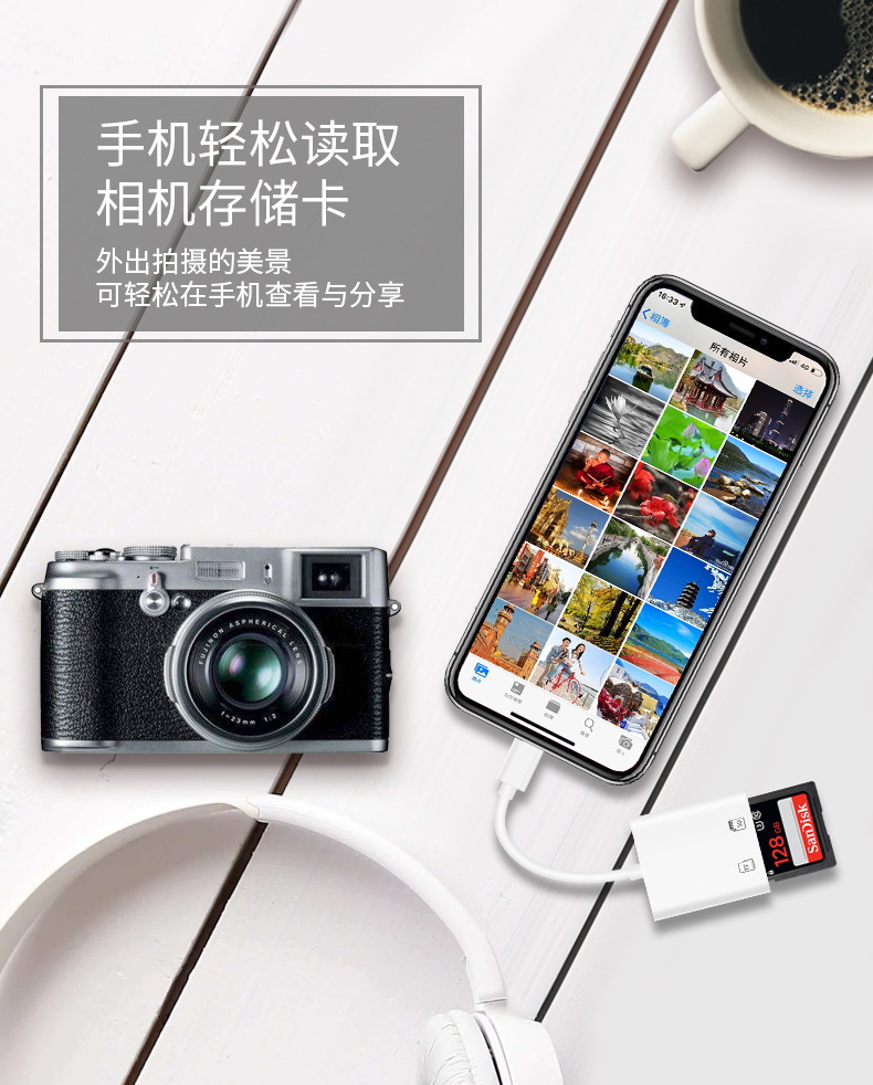 Đầu đọc thẻ nhớ OTG cho Iphone, Ipad (SD, microSD)