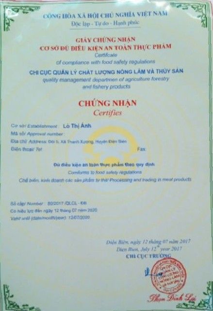 Thịt Trâu Khô Gác Bếp 500Gr Kèm Chẳm Chéo Chấm