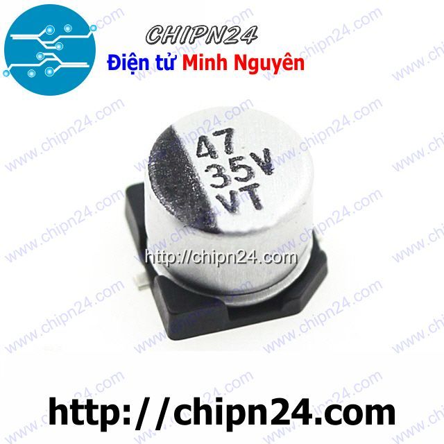 Tụ nhôm 47uf 35v 6x5mm