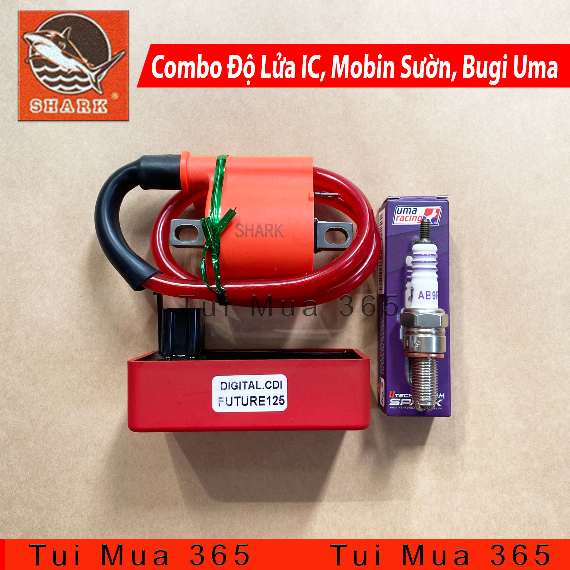 Combo Độ dàn lửa IC, Mobin, Bugi Uma cho Wave Alpha 110, Blade 110, Future 125