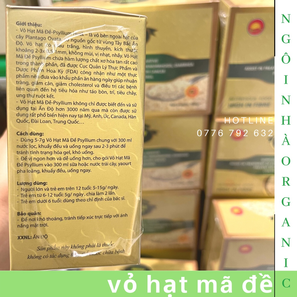 Vỏ hạt mã đề Psyllium (14 gói x 7g)