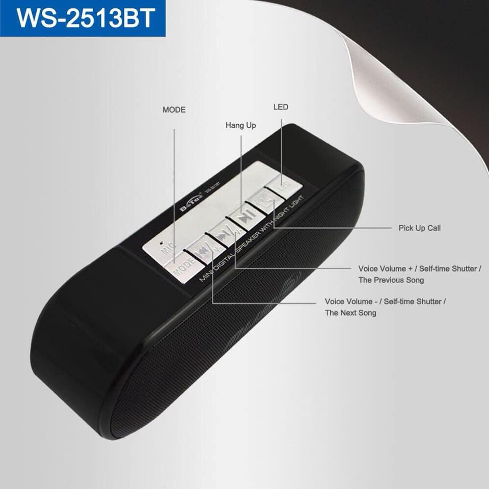 Loa Bluetooth WSTER WS 2513B siêu phẩm âm thanh cực đỉnh