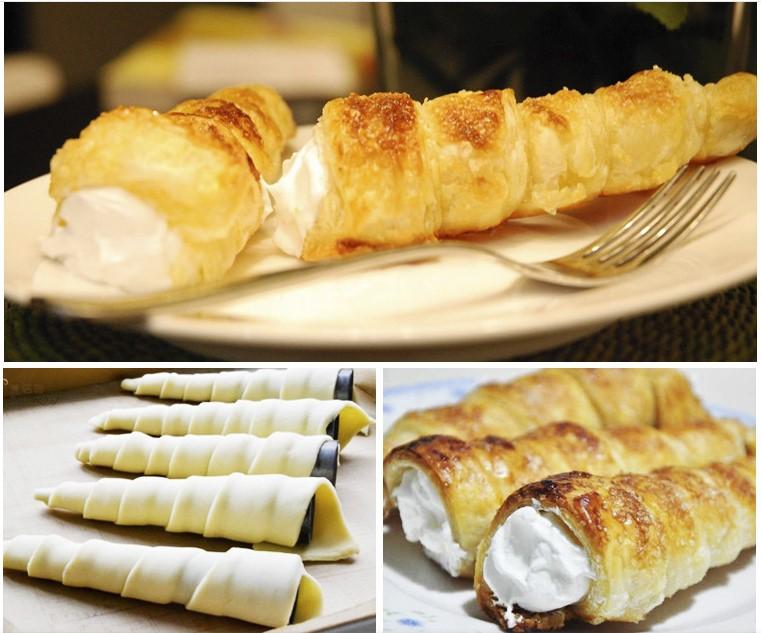 Bộ 5 khuôn bánh mì ốc quế kem- Size LỚN