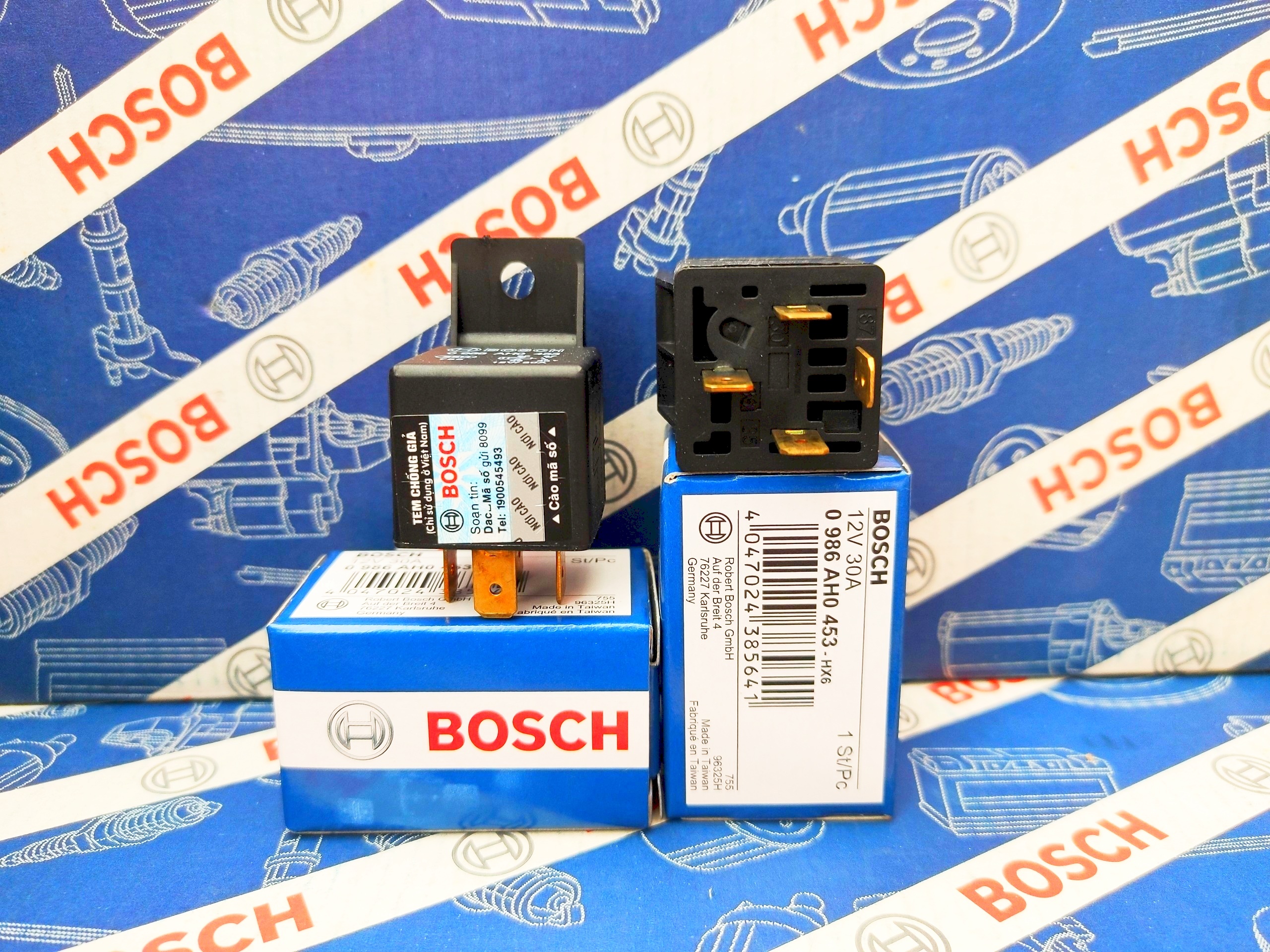 Relay Rờ le Bosch 4 Chân 12V 30A - Relay 453
