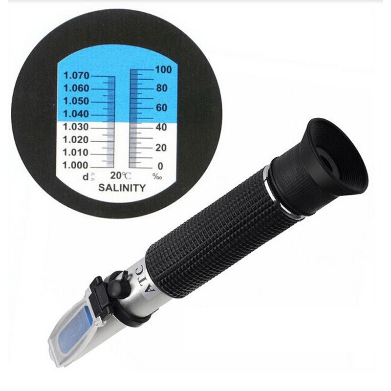 Khúc xạ kế đo độ mặn 0-28% độ chính xác cao, Máy đo độ mặn nước biển, nước muối, nước nuôi thuỷ sản, hồ cá, cá cảnh