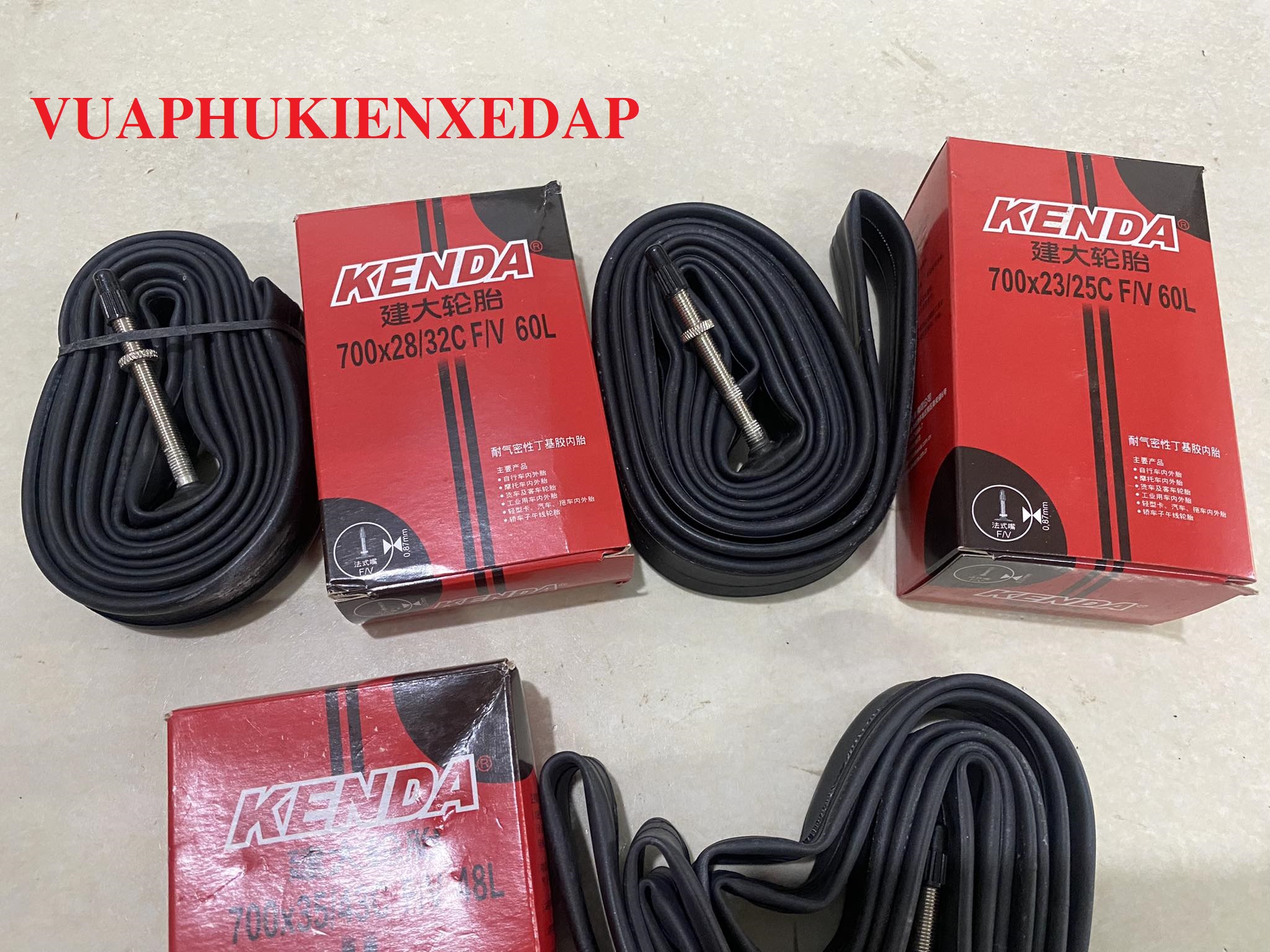 Săm Kenda bánh 700 x 23c - 45c Sử dụng van gạo