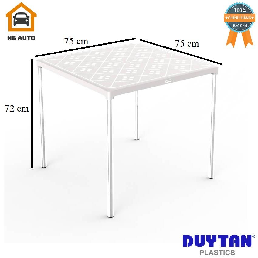 [FreeshipMAX] Bàn Nhựa Vuông Chân Inox Cao Cấp Duy Tân (75 x 75 x 72 cm) No.347, thích hợp cho mọi không gian