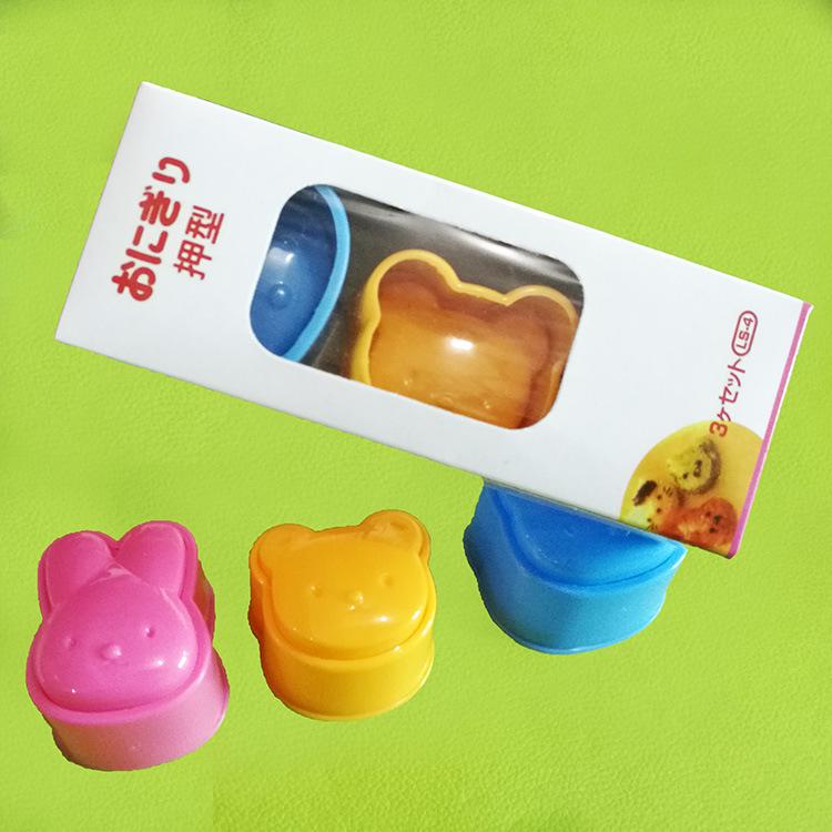 Sét 3 khuôn tạo hình cơm hình gấu cho bé