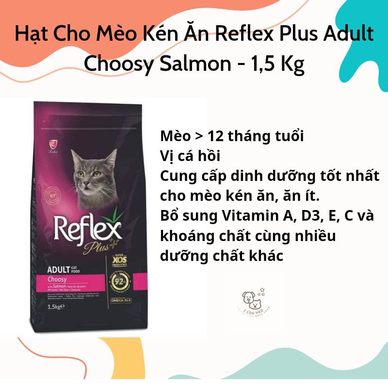 Thức ăn cho mèo Hạt Reflex Plus các loại - [Túi 1,5kg]