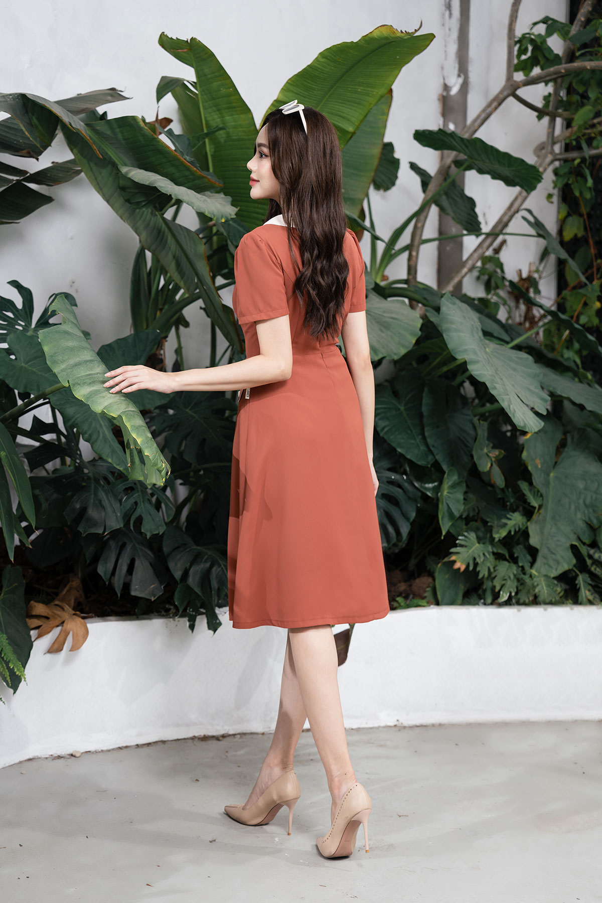 Đầm Cổ Phối Lamer Nắp Túi L63R23Q007