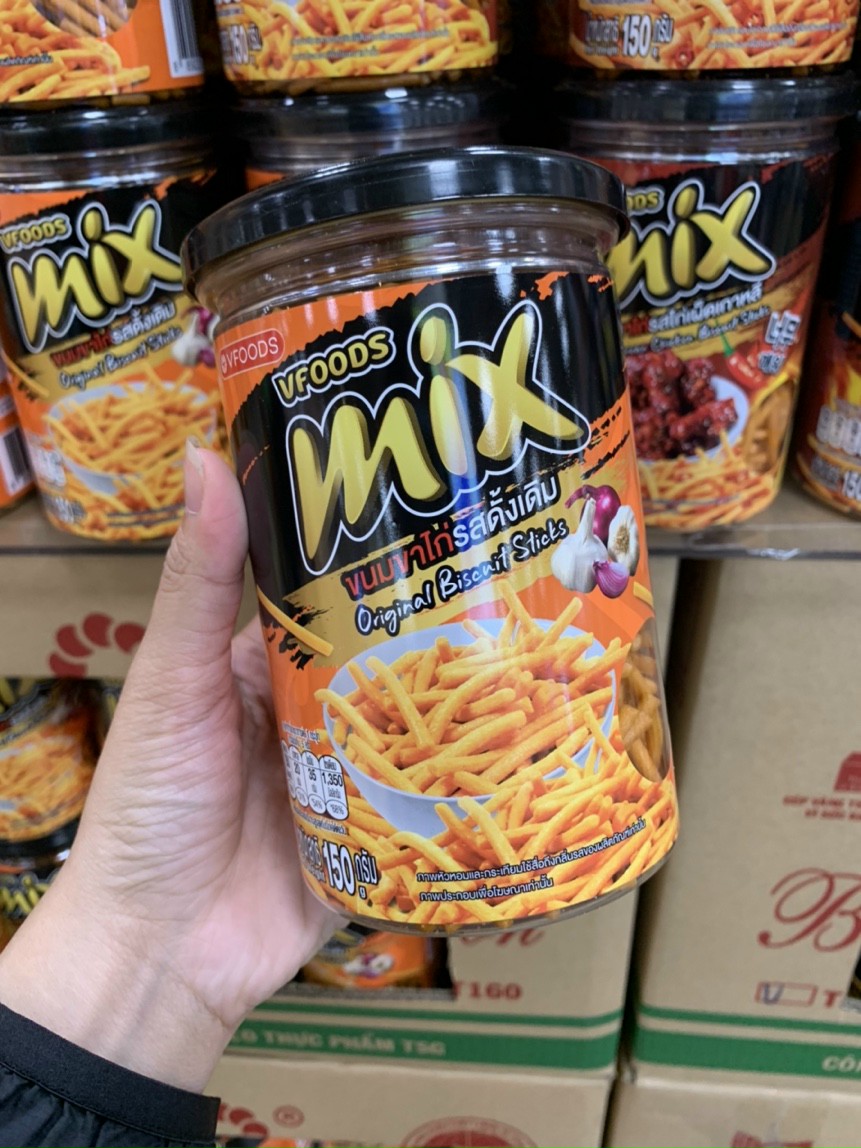 Bim bim que giòn cay MIX Thái Lan - Snack Thái (Hộp 150g)