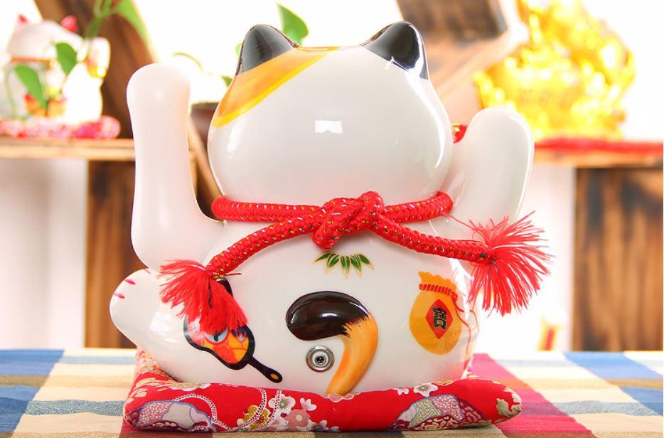 Mèo thần tài Bát Phương Chiêu Tài 24cm